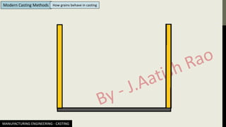MANUFACTURING ENGINEERING - CASTING
Modern Casting Methods How grains behave in casting
 