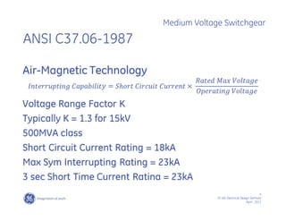 4
SF IAS Electrical Design Seminar
April , 2011
Medium Voltage Switchgear
ANSI C37.06-1987
 