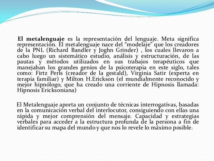 Metalenguaje y Lenguaje Asertivo