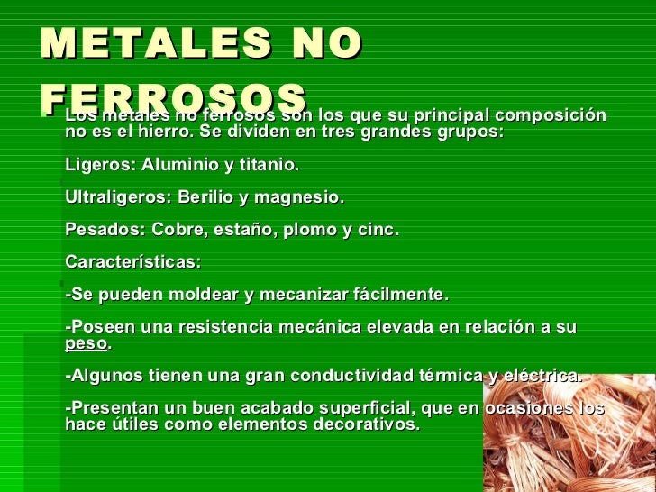 Metales ferrosos
