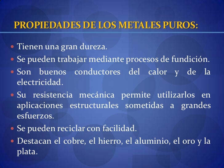 Metales y aleaciones
