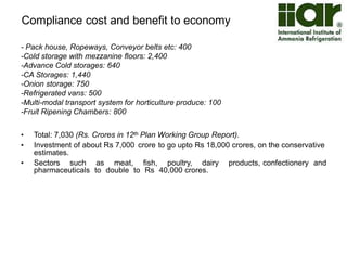Importance of standards for healthy 
development of cold chain projects 
 