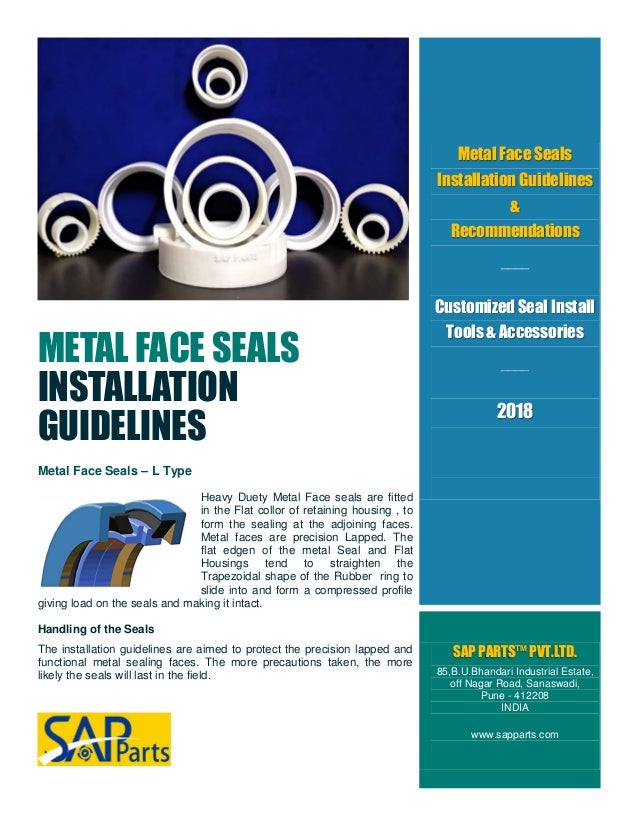 Metal face seals Type Installation Guidelines