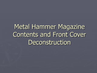 Metal Hammer Magazine Contents and Front Cover Deconstruction 