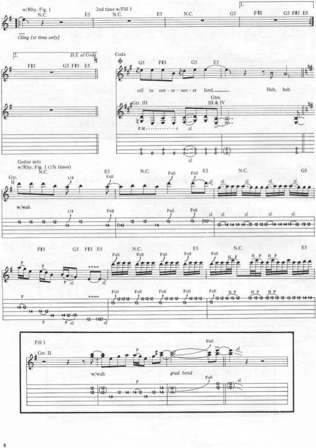 Metallica Black Album Guitar Tabs