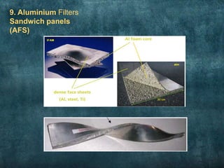 9. Aluminium Filters
Sandwich panels
(AFS)
 