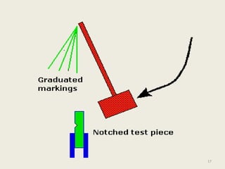 - Temperature of the test is at recrystallization point around
400oC. For other metals the recrystallization temperature is
different (200oC for copper and room temperature for tin and
lead).
- At the start of the test the initial load must be applied
without shock.
- This load, normally well below the strength limit of the
material, will extend the test piece slowly.
- The load is kept steady through the test and the
temperature is maintained accurately.
- Extension is plotted and is seen to proceed in three distinct
stages.
5/27/2015
Mohd. Hanif Dewan, Chief Engineer and
Maritime Lecturer & Trainer, Bangladesh.
17
 