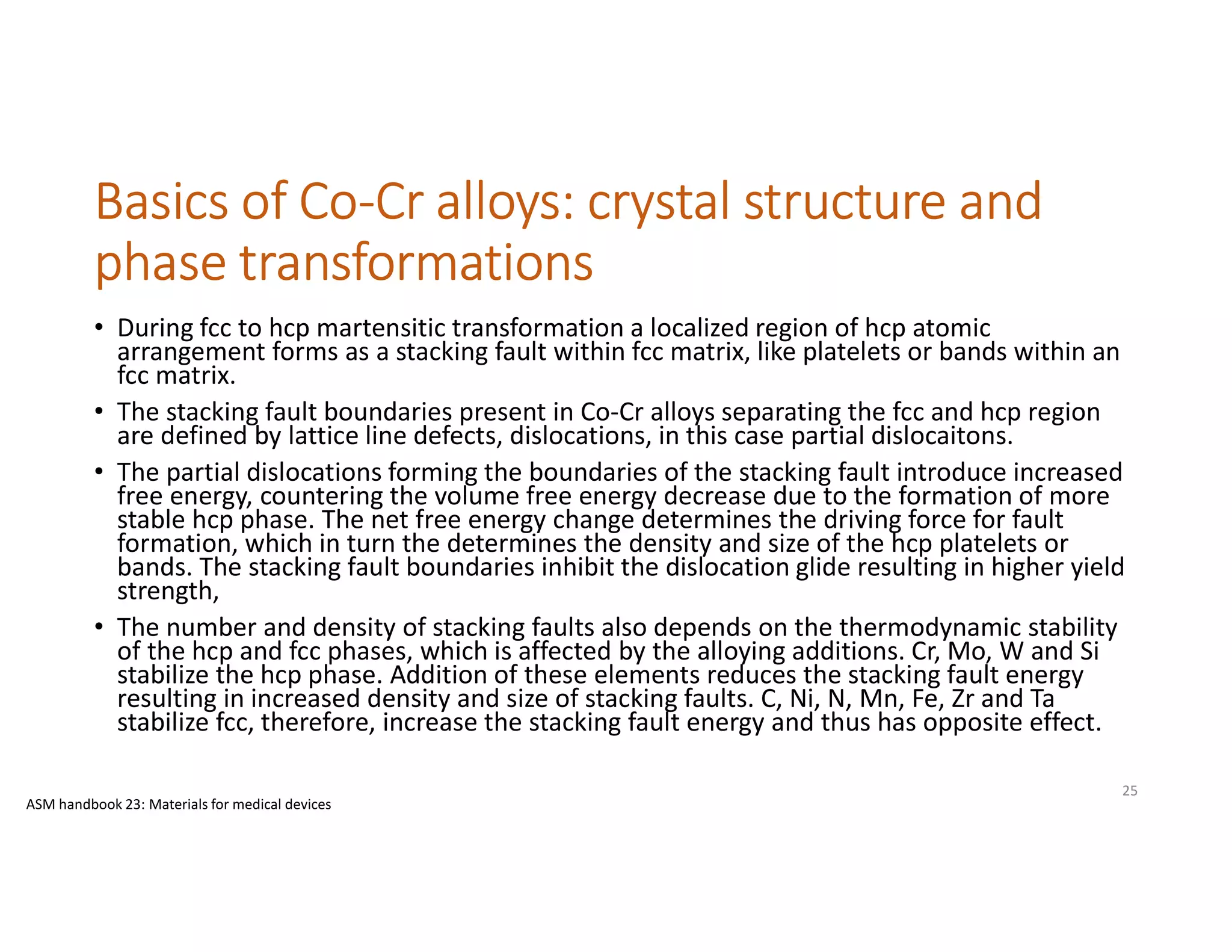 Metallurgy of co based alloys produced by powder bed fusion additive ...