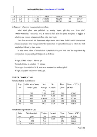 RECOVERY OF METALS FROM ELECTRONIC WASTE (e-scrap). | DOC