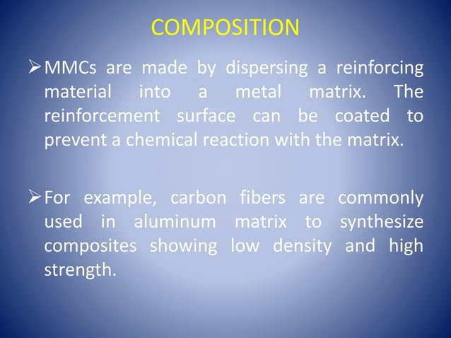Metal matrix composites | PPT