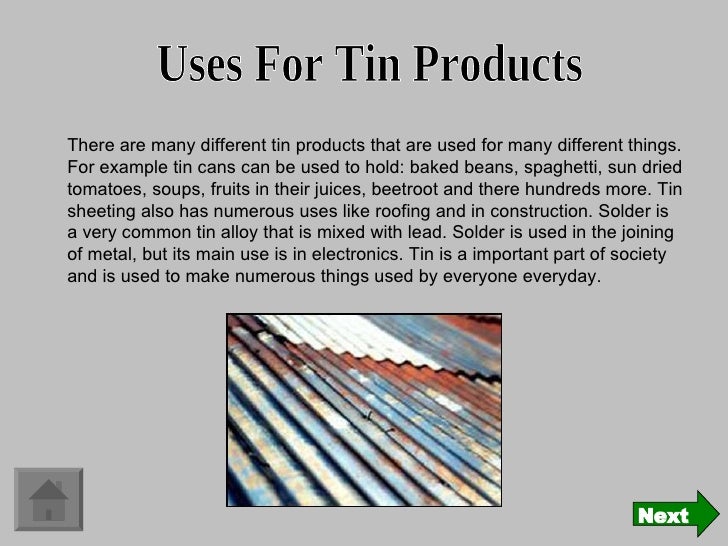 Metal Product Display On Tin