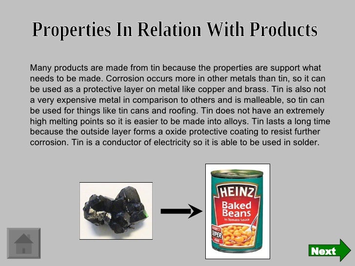 Metal Product Display On Tin