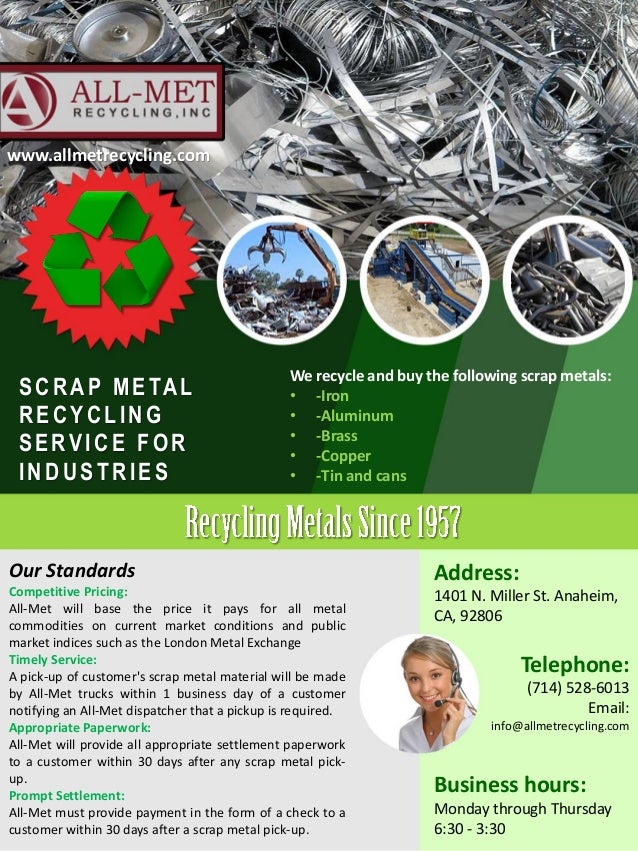 Metal Recycling Service for Industries in Anaheim by AllMet