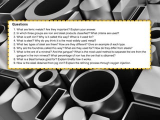 Metals ferrous