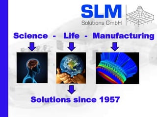 Science - Life - Manufacturing




   Solutions since 1957
 