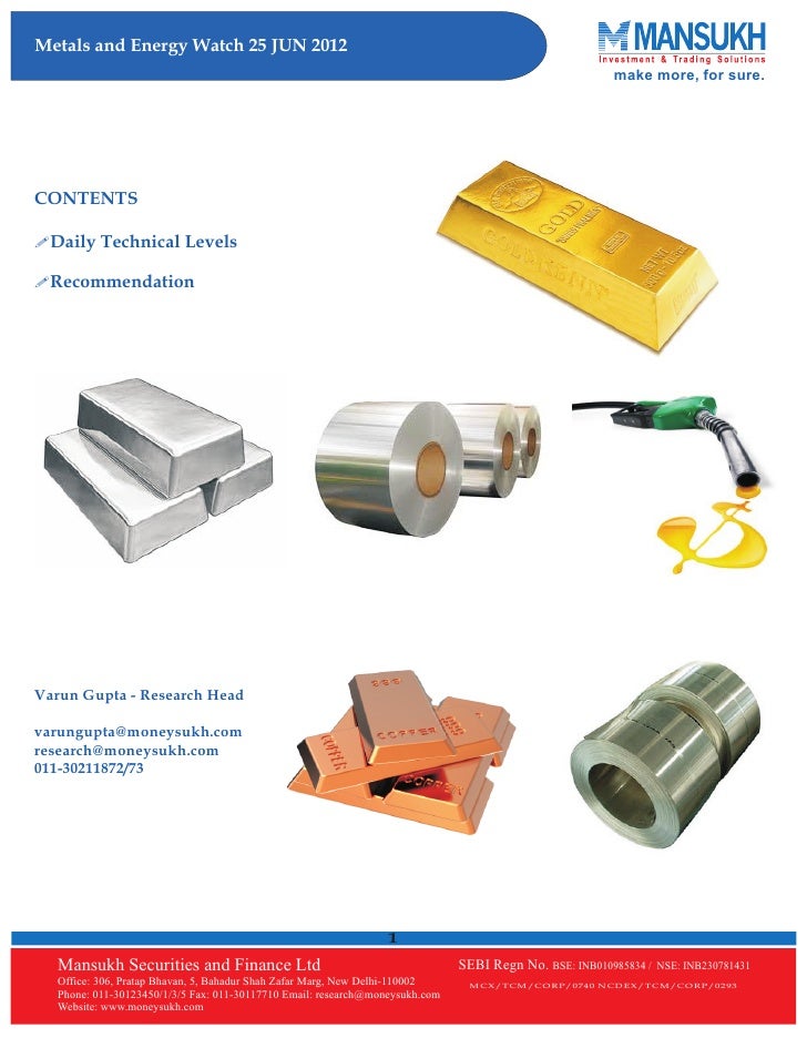 Report 25 June 2012 By Mansukh Investment and Trading