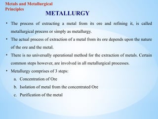 Metallurgy Methods Metals and Metallurgical Principles.pptx
