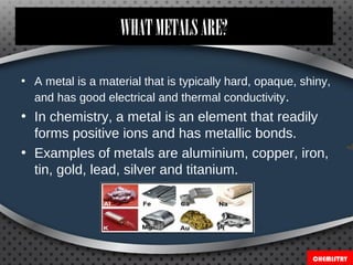 Metals and Non-metals | PPT
