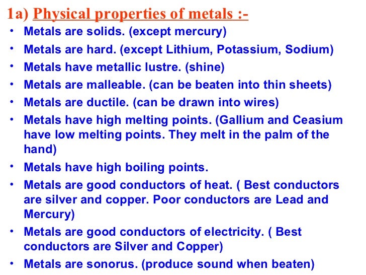 properties of metals