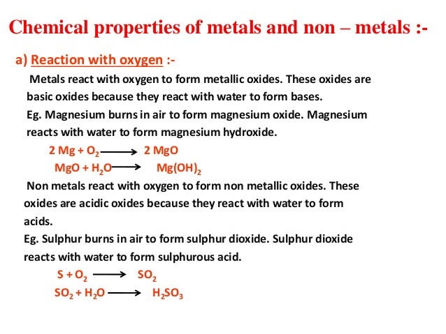metals and non metals without animatiopn when metals react with oxygen they form