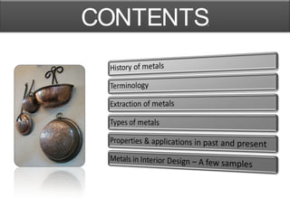Metals & interior design | PPT