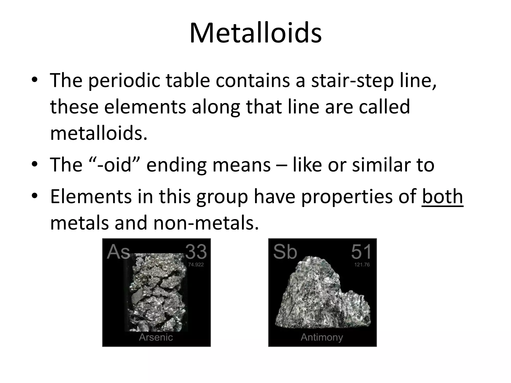 Metalsnon metalsandmetalloids | PDF
