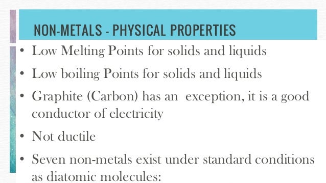 Metals Non Metals Gases