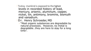 Metal toxicity presentation-Forensic 