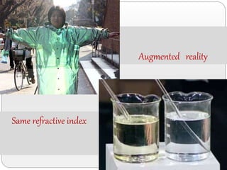 Augmented reality
Same refractive index
 