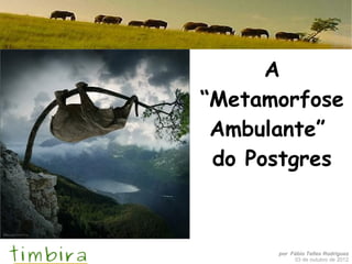 A
“Metamorfose
 Ambulante”
 do Postgres



      por Fábio Telles Rodriguez
           03 de outubro de 2012
 