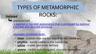 Example O Metamorphic Rocks metamorphic rocks................................ | PPTX