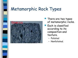 Metamorphic Rocks and their types across globe | PPT