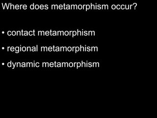  Differential stress – forces are unequal in different directionsConfining pressure is evenly distributed. squeezes out the spaces between mineral grains