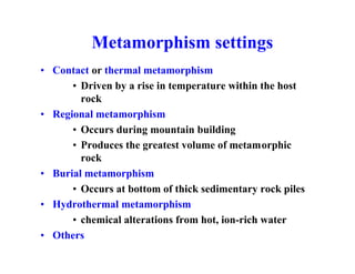 Metamorphism and metamorphic rocks ppt | PDF