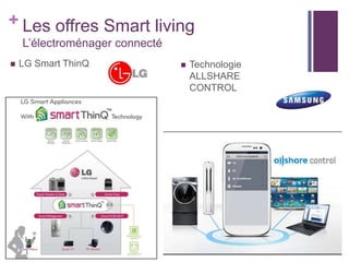 + Les offres Smart living
L’électroménager connecté


LG Smart ThinQ



Technologie
ALLSHARE
CONTROL

 