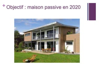 + Objectif : maison passive en 2020

 