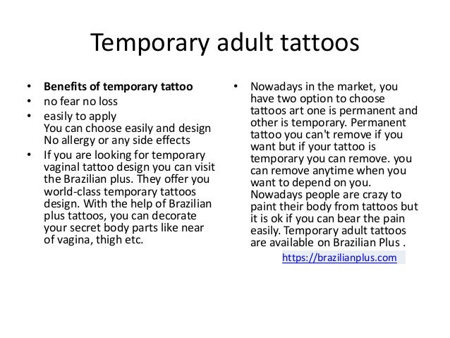 Metamorphosis Temporary Vagina Tattoo