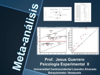 Prof. Jesus Guerrero
Psicología Experimental II
Universidad Centroccidental Lisandro Alvarado
Barquisimeto- Venezuela
 