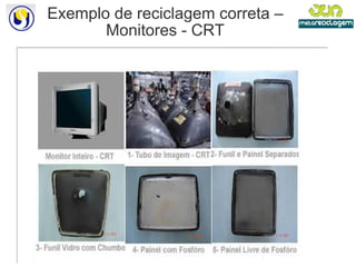 Exemplo de reciclagem correta – Monitores - CRT 