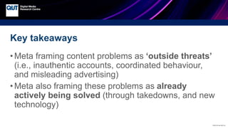 “Coordinated Inauthentic Behavior”: How Meta Shapes the Discussion of ...