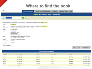© Middlesex University 
Where to find the book 
11 
 