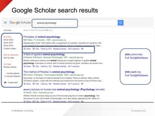 © Middlesex University
Google Scholar search results
Presentation title
 