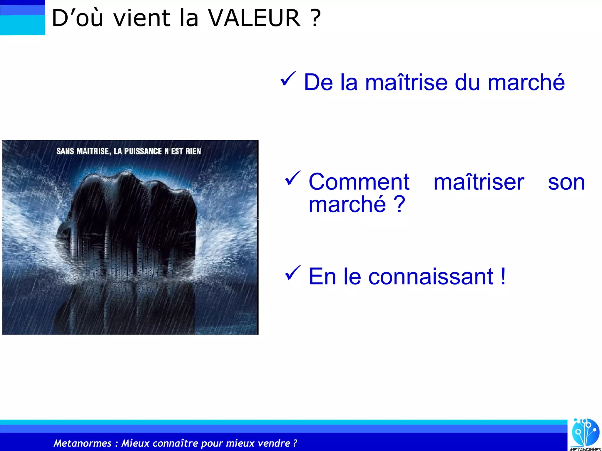 Metanormes Mieux Connaitre Pour Mieux Vendre