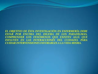 EVOLUCIÓN HISTÓRICASEGÚN POLIT Y HUNTER (2000), REGISTRAN SU APARICIÓN EN 1859 CON LOS APUNTES DE ENFERMERIA DE FLORENCE NIGHTINGALE, QUIEN COLECTÓ  Y ANALIZÓ DATOS SOBRE FACTORES AMBIENTALES QUE FAVORECEN EL MÉDIO FÍSICO Y EMOCIONAL.