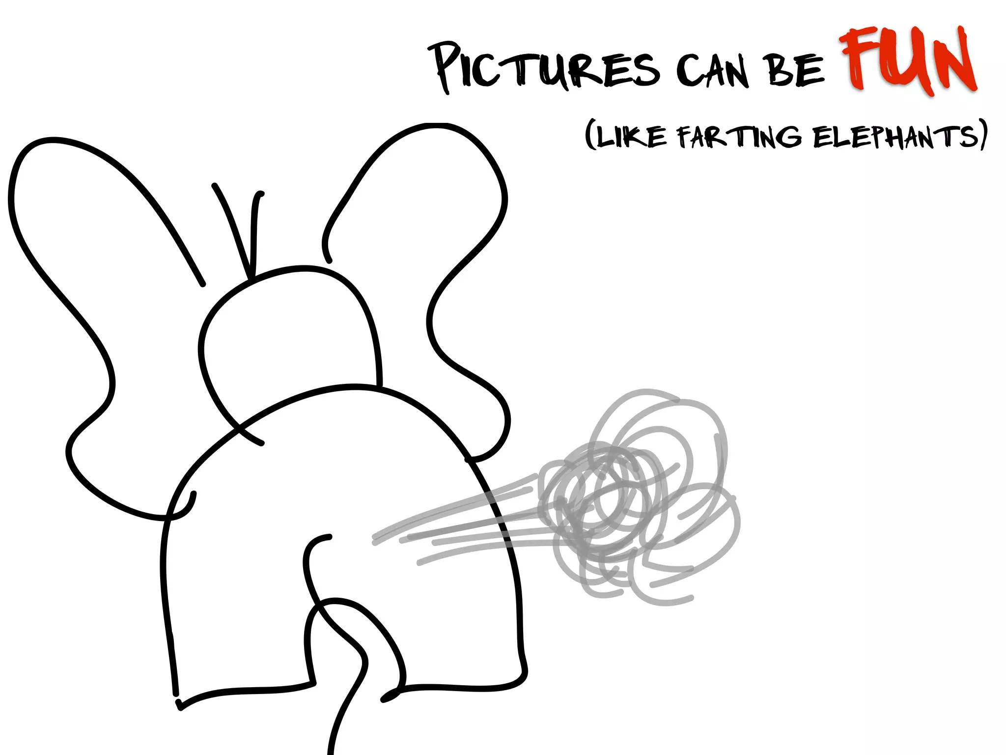 Pictures can be fun
(like farting elephants)