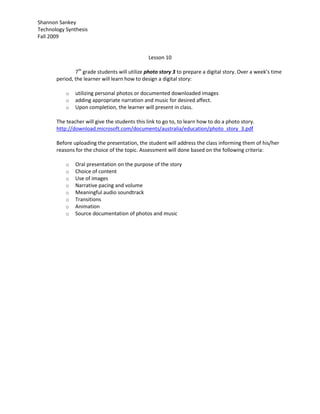 technology teaching synthesis