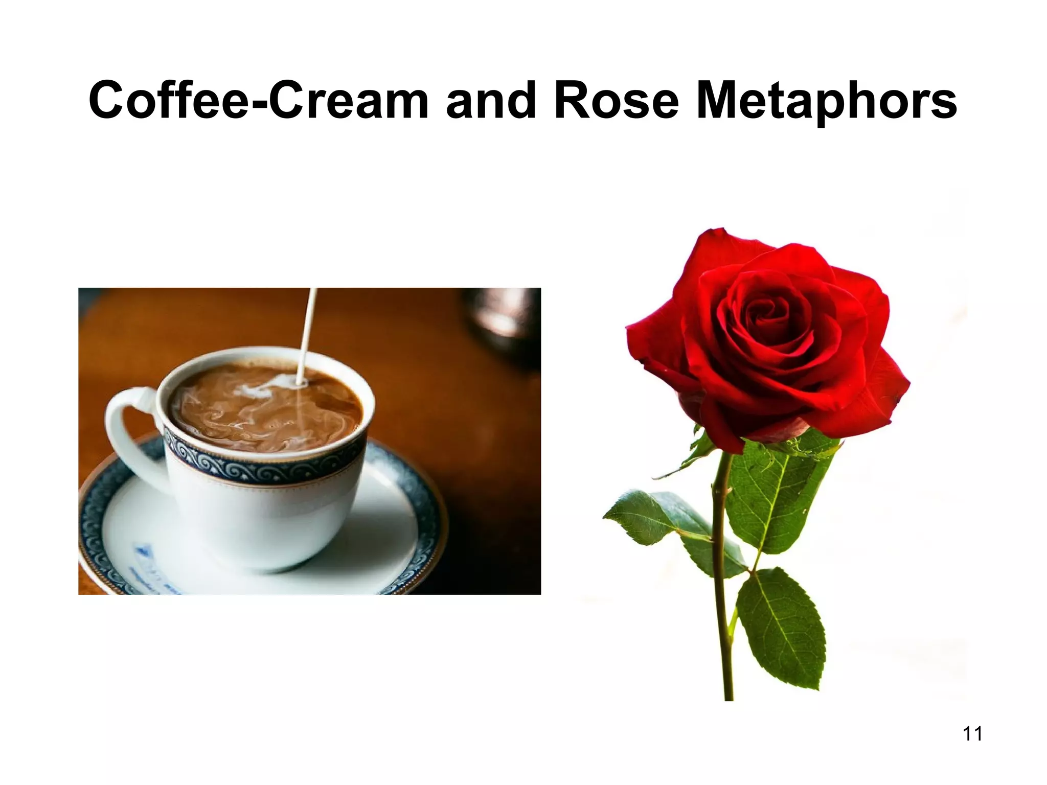 Coffee-Cream and Rose Metaphors
11
 