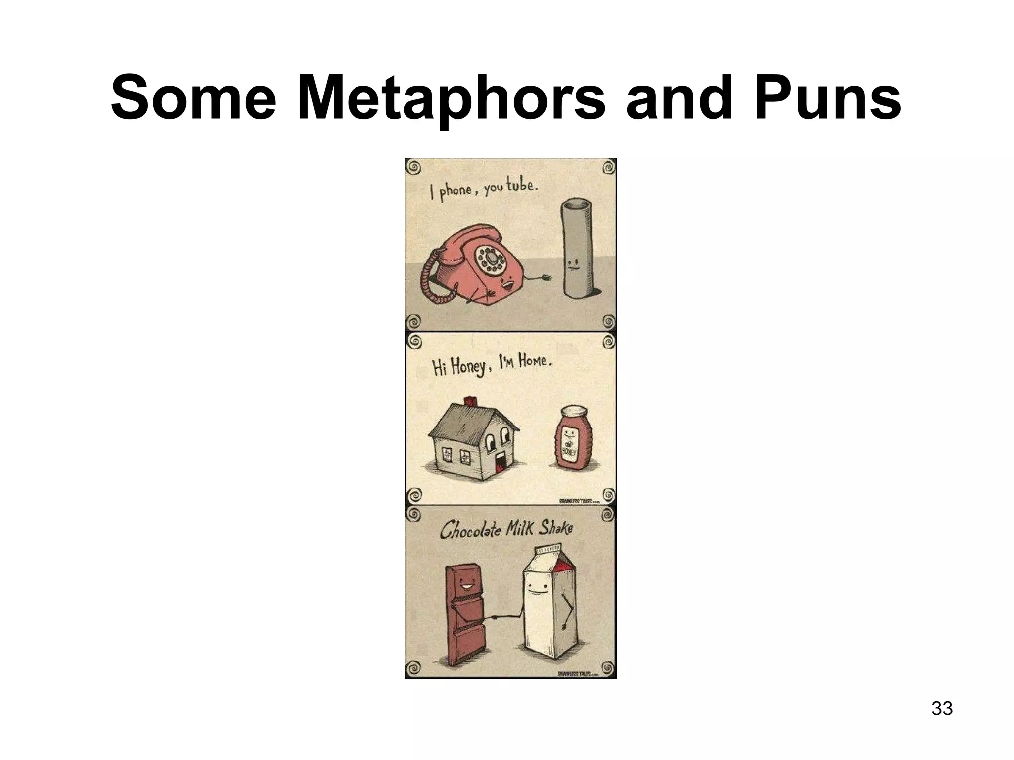 Some Metaphors and Puns
33
 
