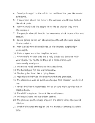Metaphor and simile | PDF