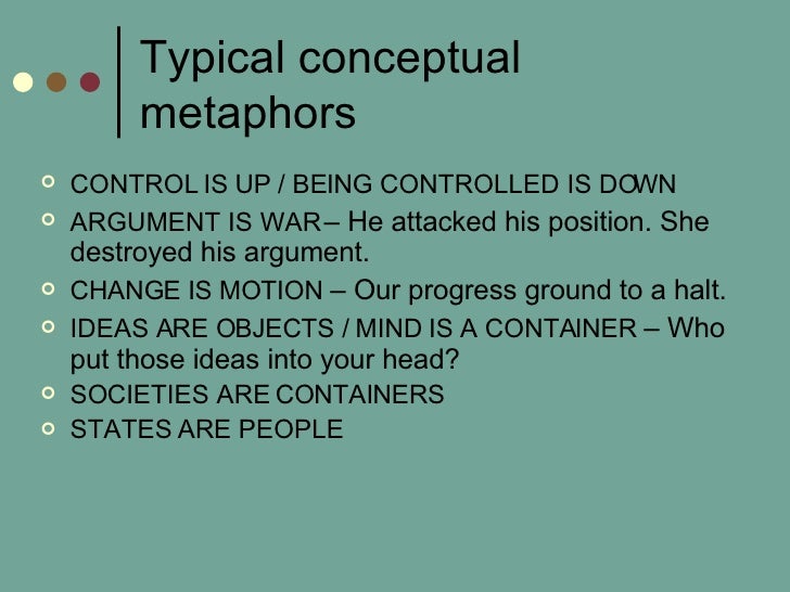 Metaphors of Containment and Causality